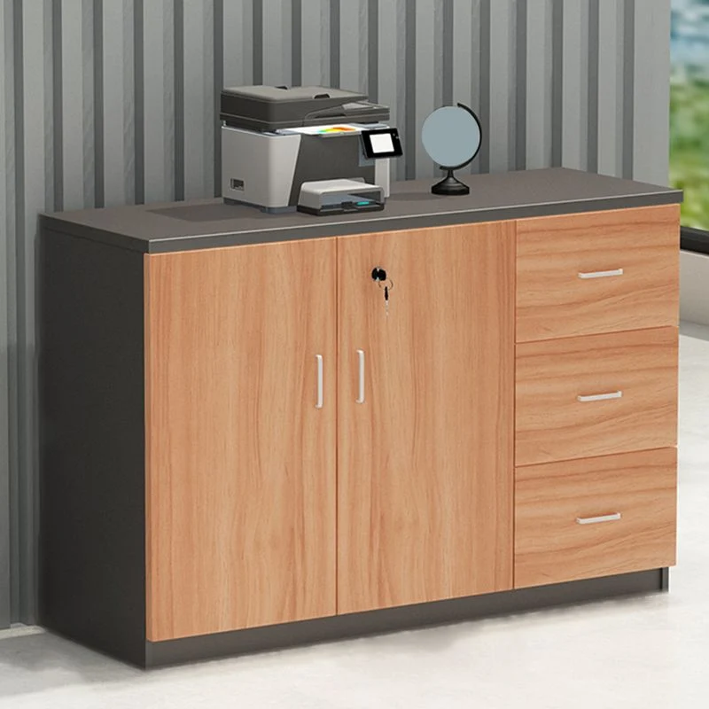 Tiroirs verrouillables en bois d'armoire moderne et classeur latéral de stockage Clearhalo