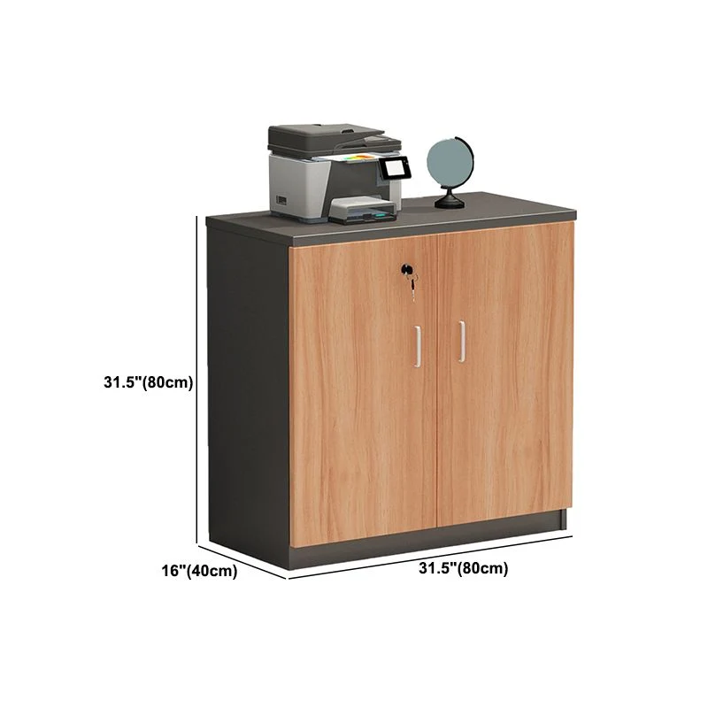 Tiroirs verrouillables en bois d'armoire moderne et classeur latéral de stockage Clearhalo