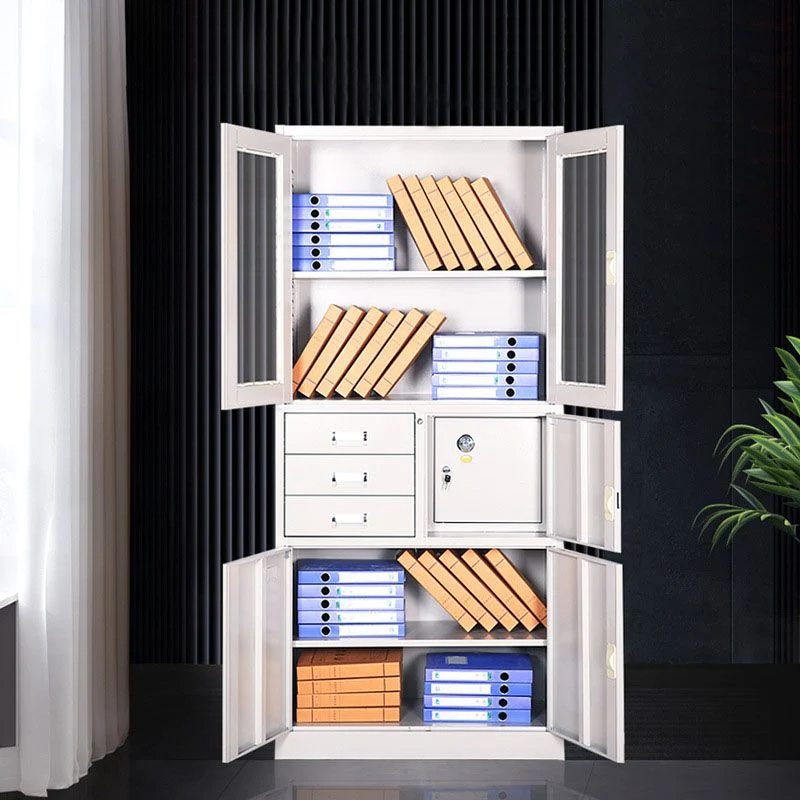 Tiroirs verrouillables et classeur de rangement en acier moderne Clearhalo