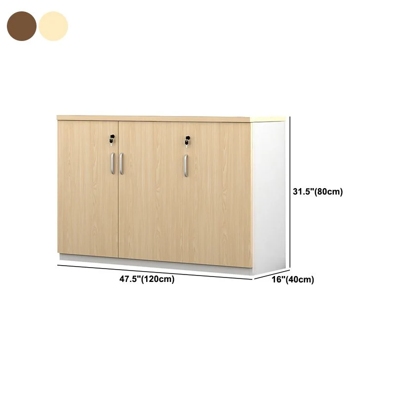Tiroirs verrouillables d'armoire en bois moderne et classeur latéral de stockage Clearhalo