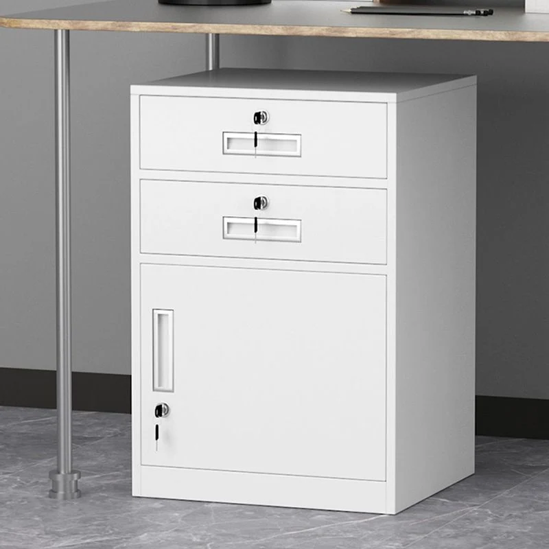 Tiroirs verrouillables en métal et classeur de rangement moderne Clearhalo
