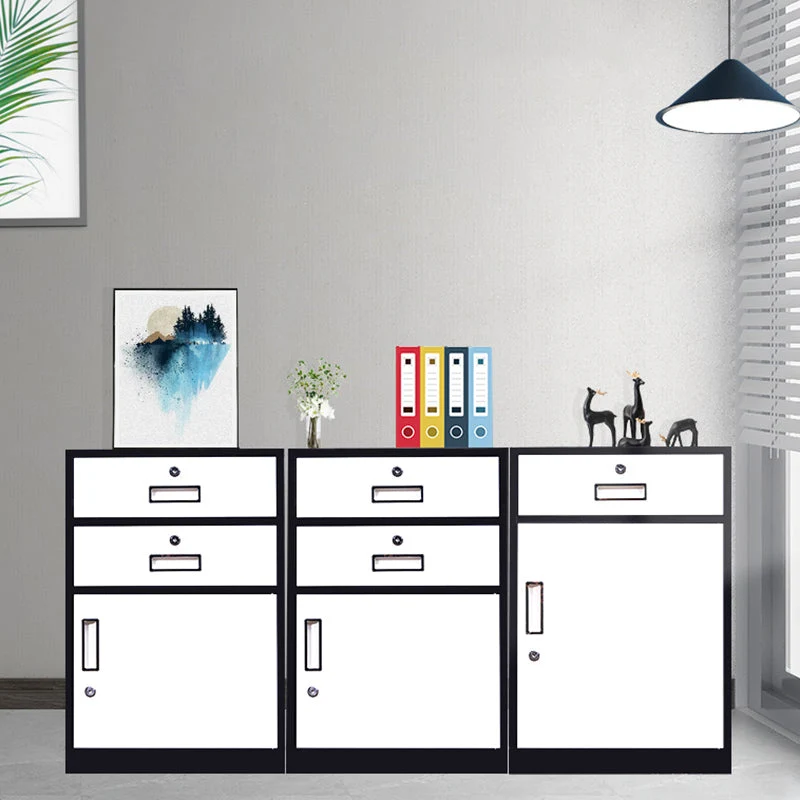 Tiroirs verrouillables en métal et classeur vertical de stockage, armoire moderne Clearhalo