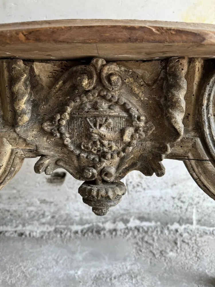 Console sculptée antique néoclassique