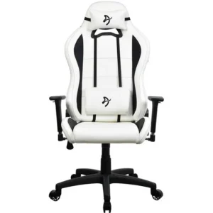 TieDex UK AROZZI Torretta Faux Leather Gaming Chair - White & Black CPT-TIEDEX