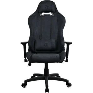TieDex UK AROZZI Torretta Supersoft Fabric Gaming Chair - Pure Black CPT-TIEDEX