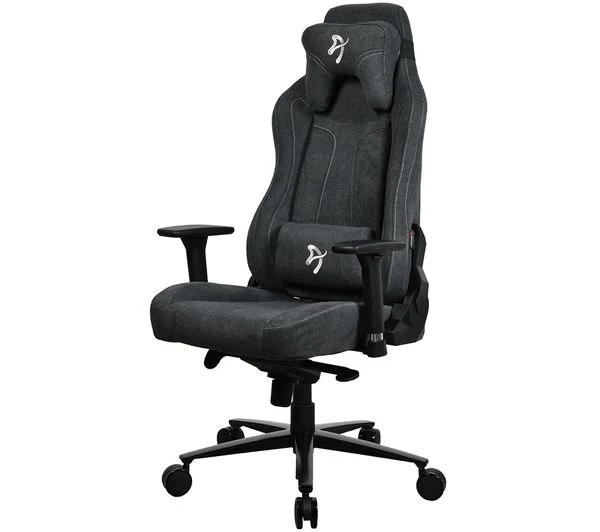 TieDex UK AROZZI Vernazza Soft Fabric Gaming Chair - Dark Grey CPT-TIEDEX