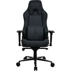 TieDex UK AROZZI Vernazza Supersoft Fabric Gaming Chair - Pure Black CPT-TIEDEX