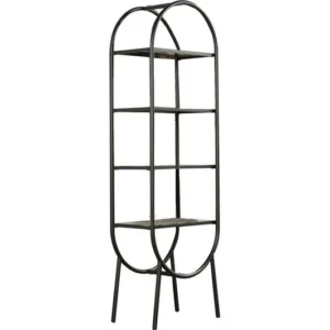 TieDex UK TEKNIK Boulevard Cafe Oval Bookcase - Black CPT-TIEDEX