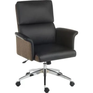 TieDex UK TEKNIK Elegance Medium Faux-Leather Executive Chair - Black & Brown CPT-TIEDEX