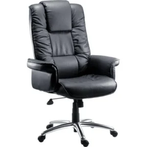 TieDex UK TEKNIK Lombard Bonded Leather Tilting Executive Chair - Black CPT-TIEDEX