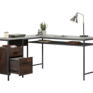 TieDex UK TEKNIK Market L-shaped Desk - Rich Walnut CPT-TIEDEX