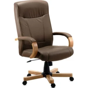 TieDex UK TEKNIK 85 Series 8511HLWBN Bonded-leather Reclining Executive Chair - Richmond Brown CPT-TIEDEX