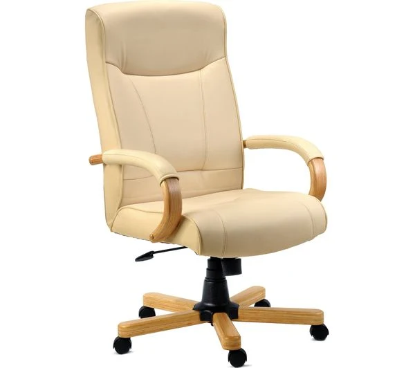 TieDex UK TEKNIK 85 Series 8513 Bonded-leather Reclining Executive Chair - Knightsbridge Cream CPT-TIEDEX