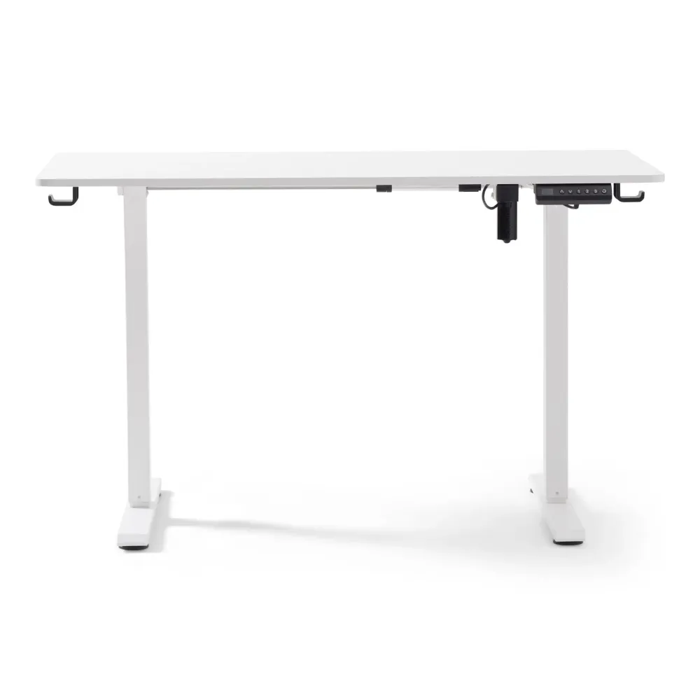 Damian bureau réglable en hauteur bureau 115x60 cm en blanc