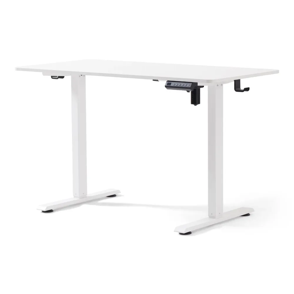 Damian bureau réglable en hauteur bureau 115x60 cm en blanc