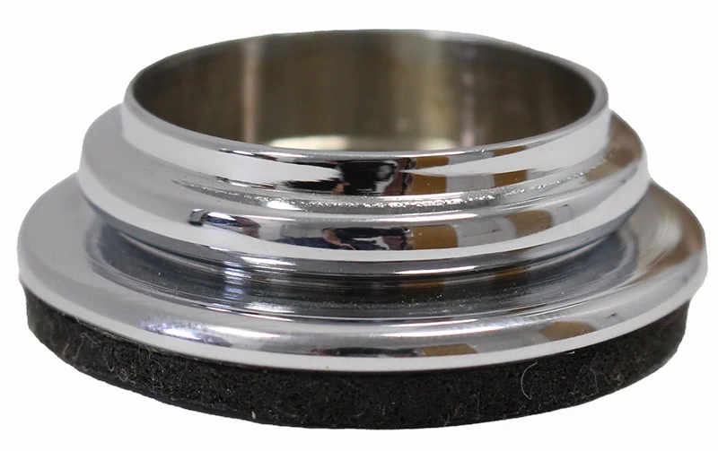 Dessous de verre au sol finition chrome poli