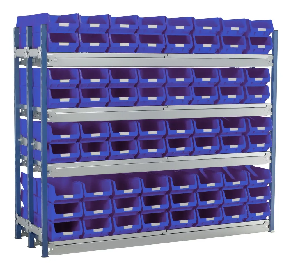 Double Longspan Starter Kits | Mild Steel Storage Shelving Small Parts Bins