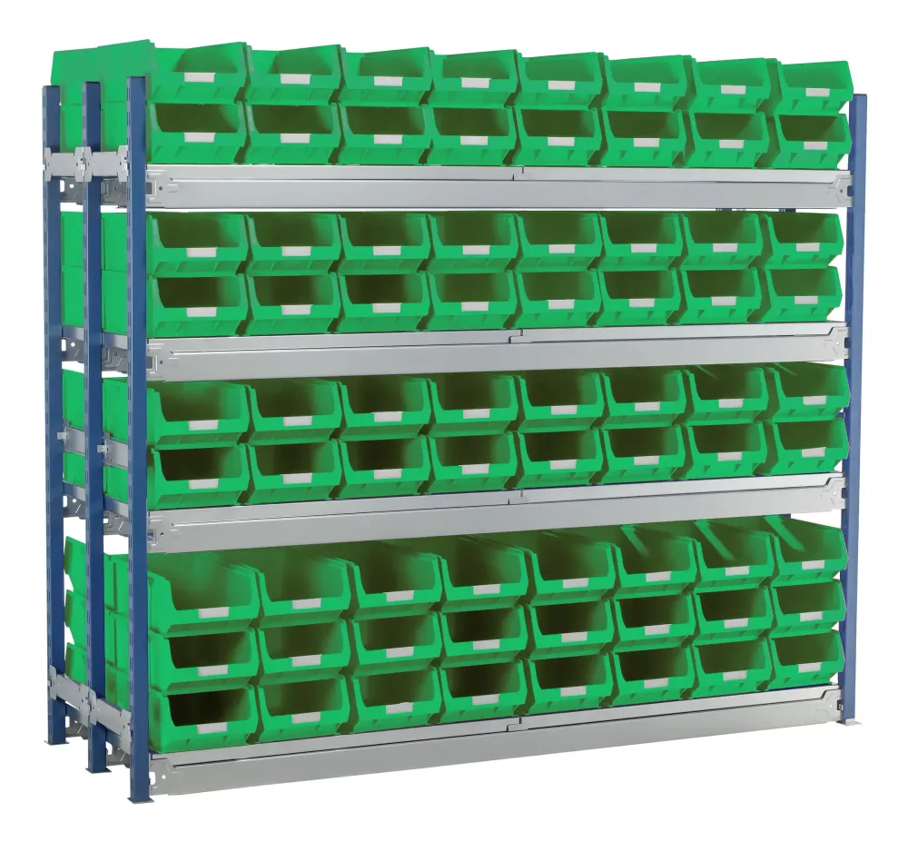 Double Longspan Starter Kits | Mild Steel Storage Shelving Small Parts Bins
