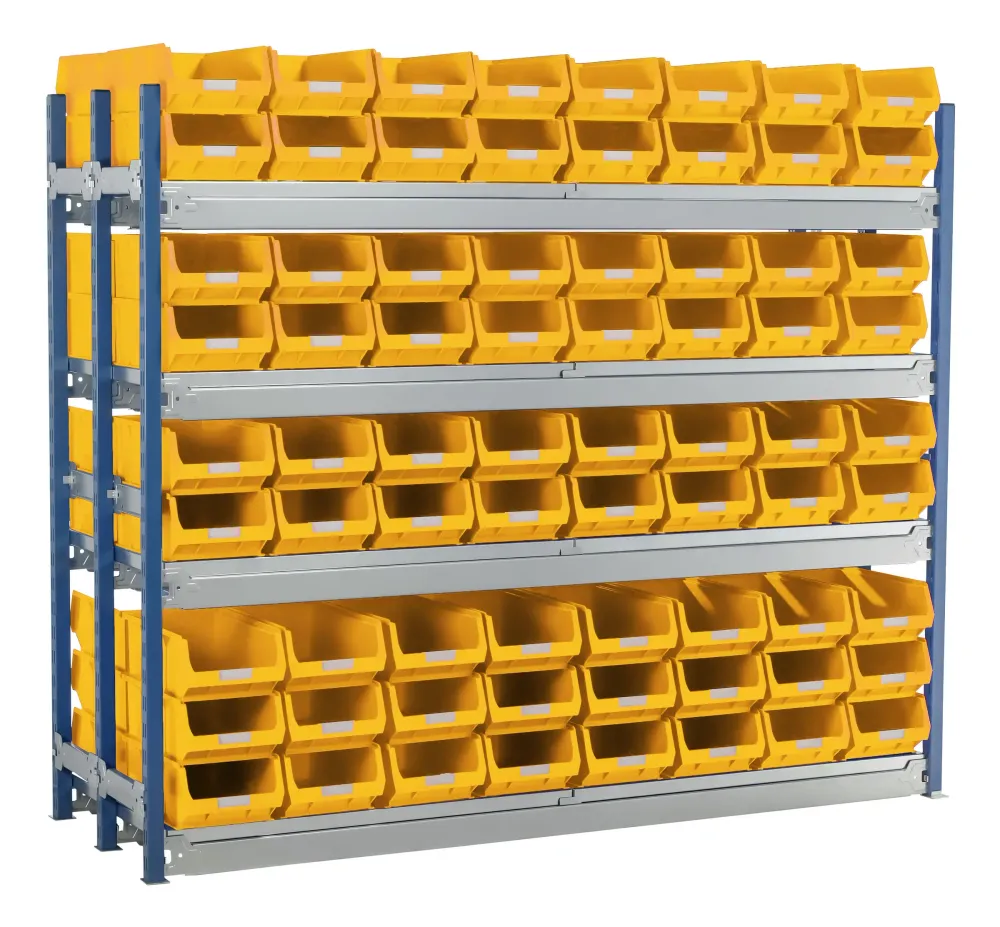 Double Longspan Starter Kits | Mild Steel Storage Shelving Small Parts Bins