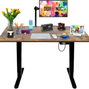 Duronic CD120 BO Bureau Assis-Debout électrique Complet avec Plateau de 120 cm Hauteur Ajustable de 72 à 118 cm Charge max...