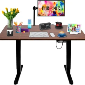 Duronic CD120 BT Bureau Assis-Debout électrique Complet avec Plateau de 120 cm Hauteur Ajustable de 72 à 118 cm Charge max...