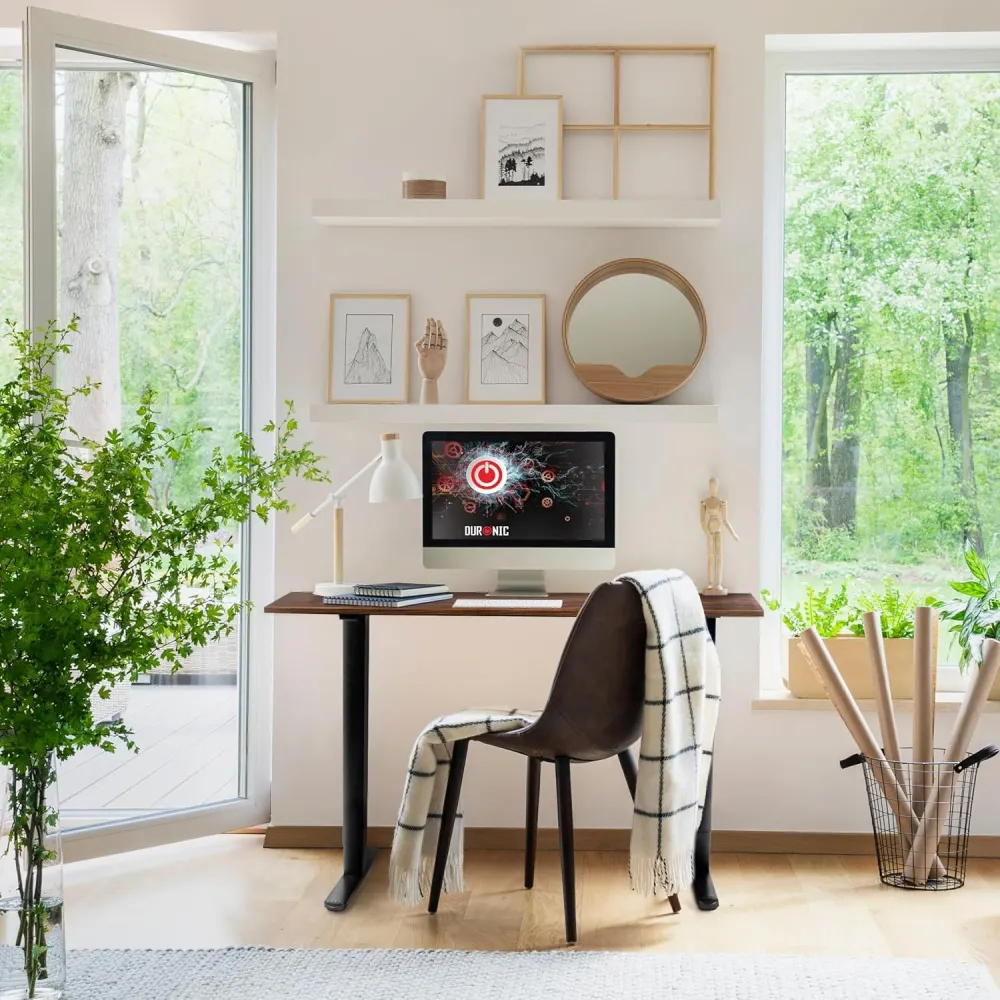 Duronic CD140 BT Bureau Assis-Debout électrique Complet avec Plateau de 140 cm Hauteur Ajustable de 72 à 118 cm Charge max...