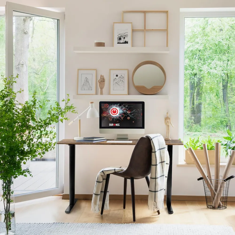 Duronic CD160 BO Bureau Assis-Debout électrique Complet avec Plateau de 160 cm Hauteur Ajustable de 72 à 118 cm Charge max...