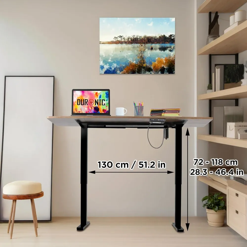 Duronic CD160 BO Bureau Assis-Debout électrique Complet avec Plateau de 160 cm Hauteur Ajustable de 72 à 118 cm Charge max...