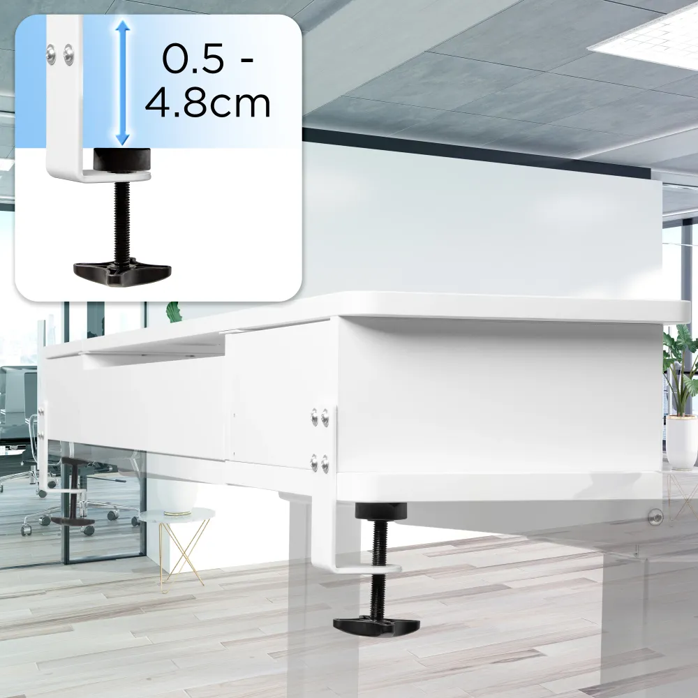 Duronic DD2 WE Planche de 120 cm avec 2 Tiroirs pour Bureau | Compatible avec Plateaux TT120 TT140 TT160 de Duronic | Stru...