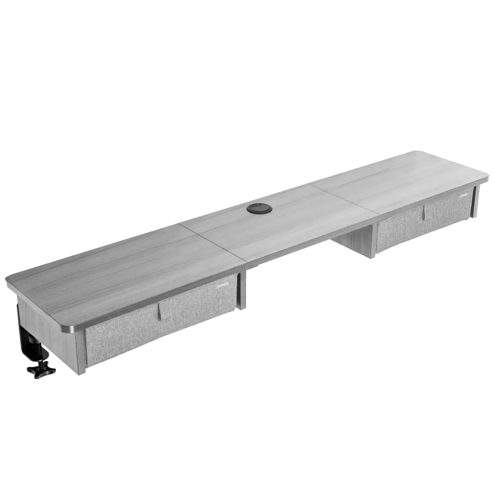 Duronic DD3 GY Planche de 120 cm avec 2 Tiroirs pour Bureau | Compatible avec Plateaux TT120 TT140 TT160 de Duronic | Stru...