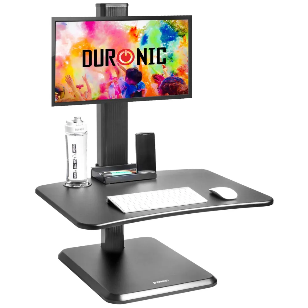Duronic DM05D14 Poste/Station de Travail Assis-Debout de 65 cm pour écran/Clavier/Souris/avec Support d'écran incorporé -...
