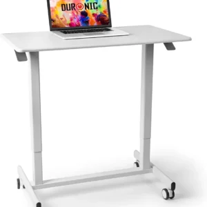 Duronic TM03T Poste de Travail mobile Assis-Debout Hauteur ajustable de 73 à 107 cm Surface de 88 x 50 cm Charge maximale...