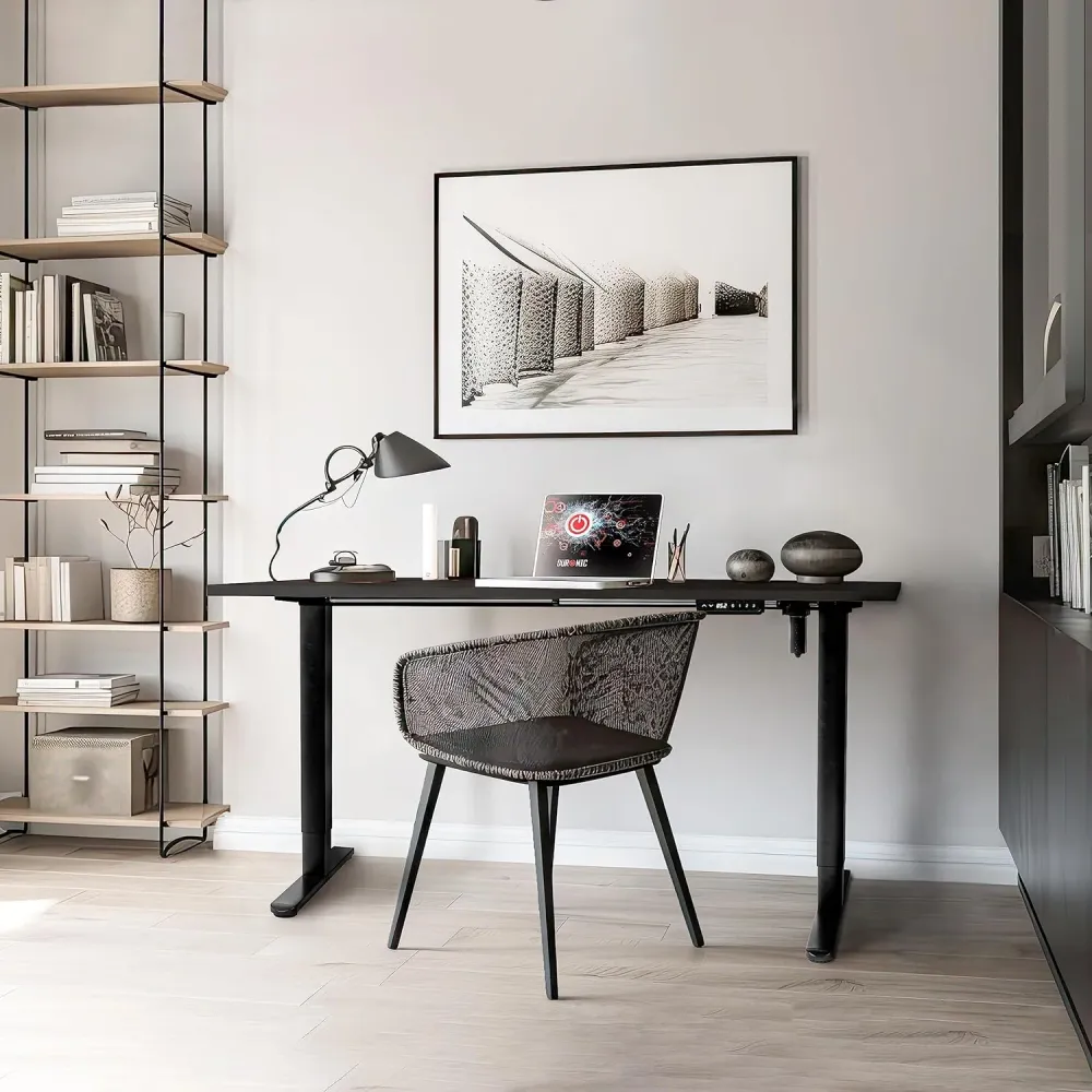 Duronic TM51 BK Structure de Bureau Assis-Debout électrique | Hauteur Ajustable de 72 à 118 cm | Charge maximale de 70 kg...