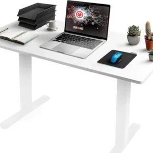 Duronic TT140 WE Plateau pour Bureau Assis Debout de 140 x 60 x 2 cm | Compatible avec la plupart des Structures Assis Deb...