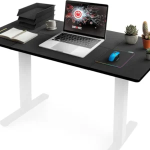 Duronic TT140 BK Plateau pour Bureau Assis Debout de 140 x 60 x 2 cm | Compatible avec la plupart des Structures Assis Deb...