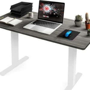 Duronic TT160 GY Plateau pour Bureau Assis Debout de 160 x 60 x 2 cm | Compatible avec la plupart des Structures Assis Deb...