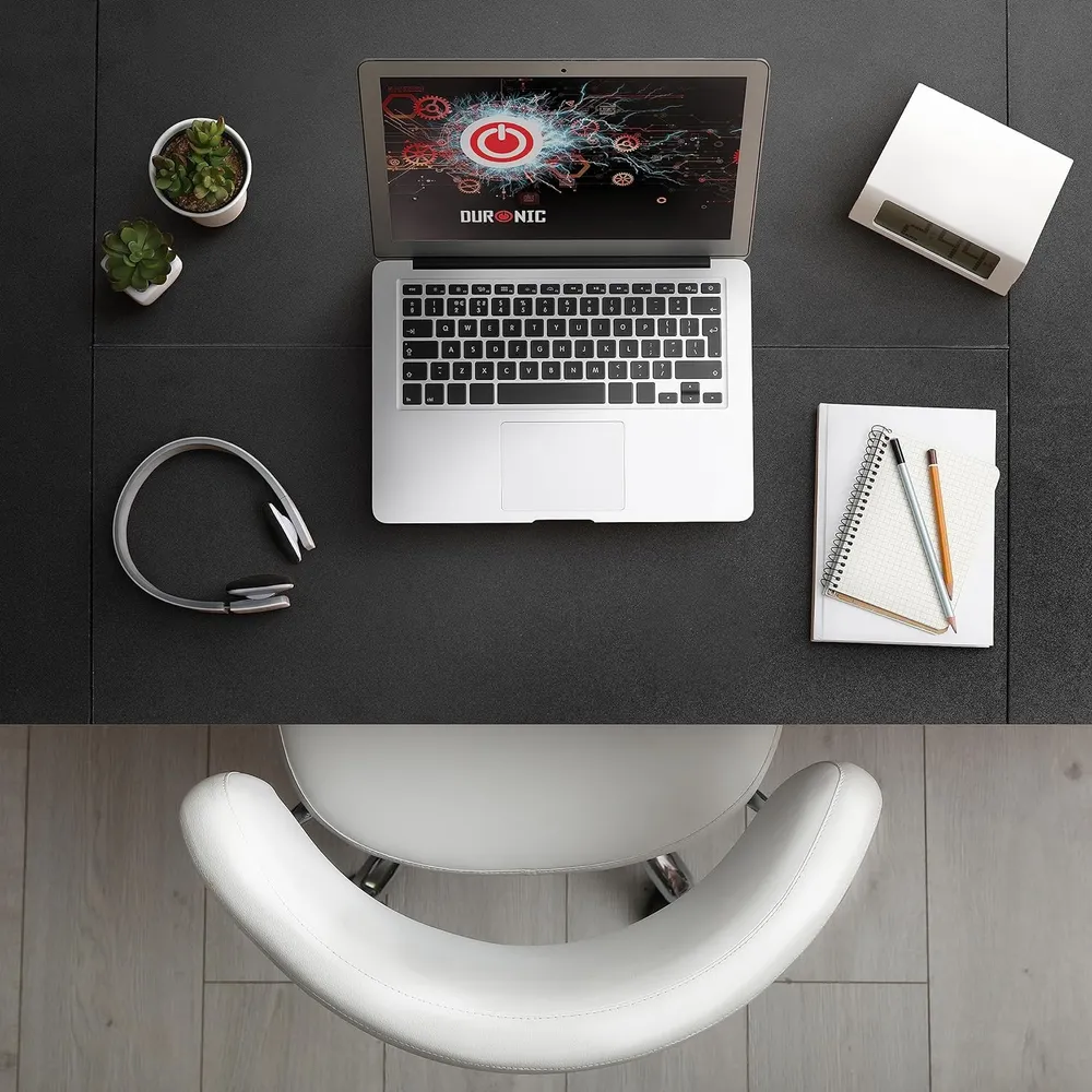 Duronic TT160 BK Plateau pour Bureau Assis Debout de 160 x 60 x 2 cm | Compatible avec la plupart des Structures Assis Deb...