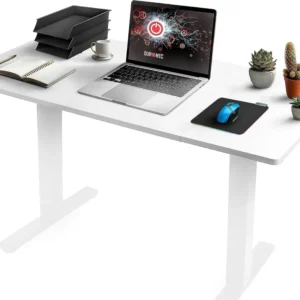 Duronic TT160 WE Plateau pour Bureau Assis Debout de 160 x 60 x 2 cm | Compatible avec la plupart des Structures Assis Deb...