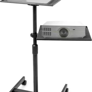 Duronic WPSLS2 Table de Travail Mobile | Bureau Assis-Debout | Support à roulettes pour PC ou projecteur | Hauteur Ajustab...