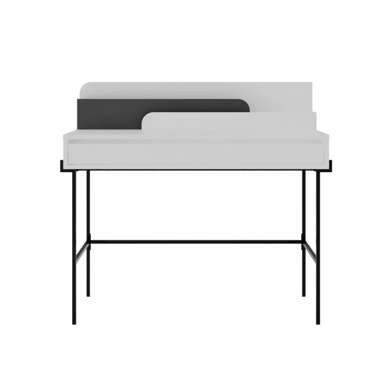 Bureau en bois « Leila » avec 1 tiroir et 2 compartiments, 110 x 60 cm, 101 cm de hauteur Effezeta