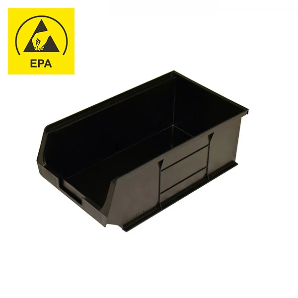 Electro Conductive Small Parts Bins | Black ESD Storage Containers