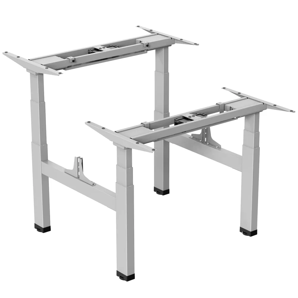 Ergo Office ER-404G Bureau électrique à double hauteur réglable hauteur max 128 cm max 125 kg x2, sans plateau assis-debou...
