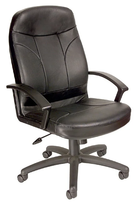 Fauteuil Boss à dossier haut en cuir Plus