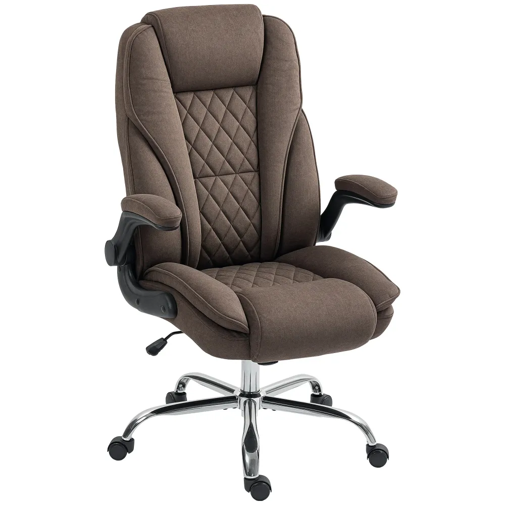 Fauteuil de bureau, chaise bureau ergonomique avec large assise rembourrée, hauteur réglable, accoudoirs relevables, dossi...