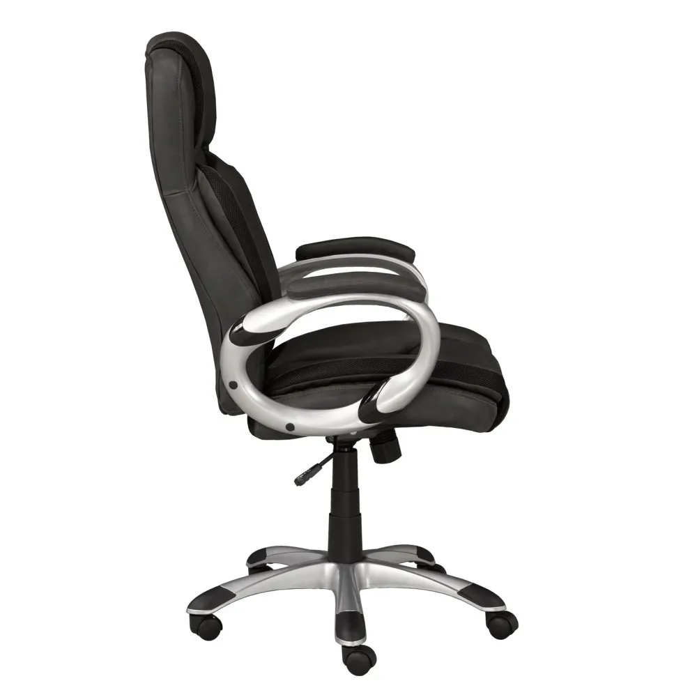 Fauteuil de bureau moderne gris | Support complet et inclinaison