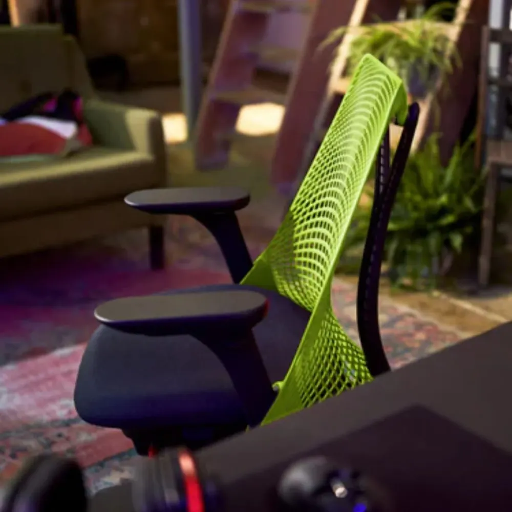 Fauteuil gaming Herman Miller SAYL vert néon