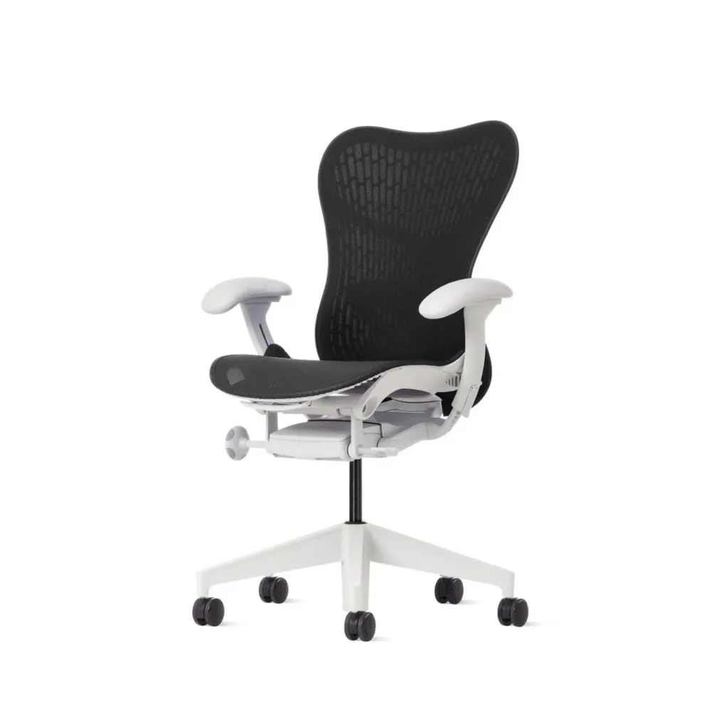 Fauteuil HERMAN MILLER Mirra 2 Butterfly en Graphite et blanc