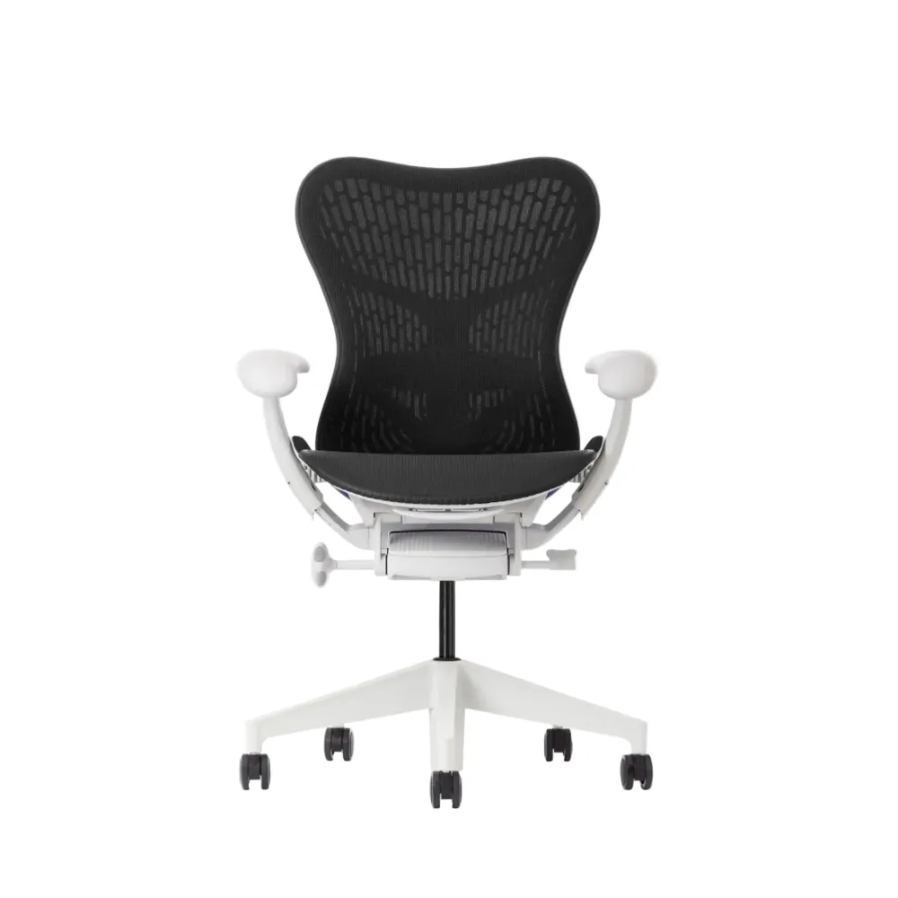 Fauteuil HERMAN MILLER Mirra 2 Butterfly en Graphite et blanc