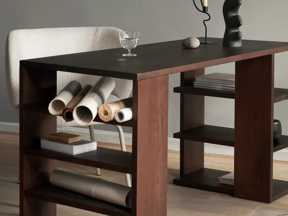 Edre Desk - Dark Stained Pine Ferm Living - COM