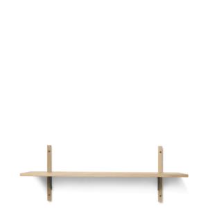 Sector Shelf - Single - Wide - Natural Oak/Black Brass Ferm Living - COM